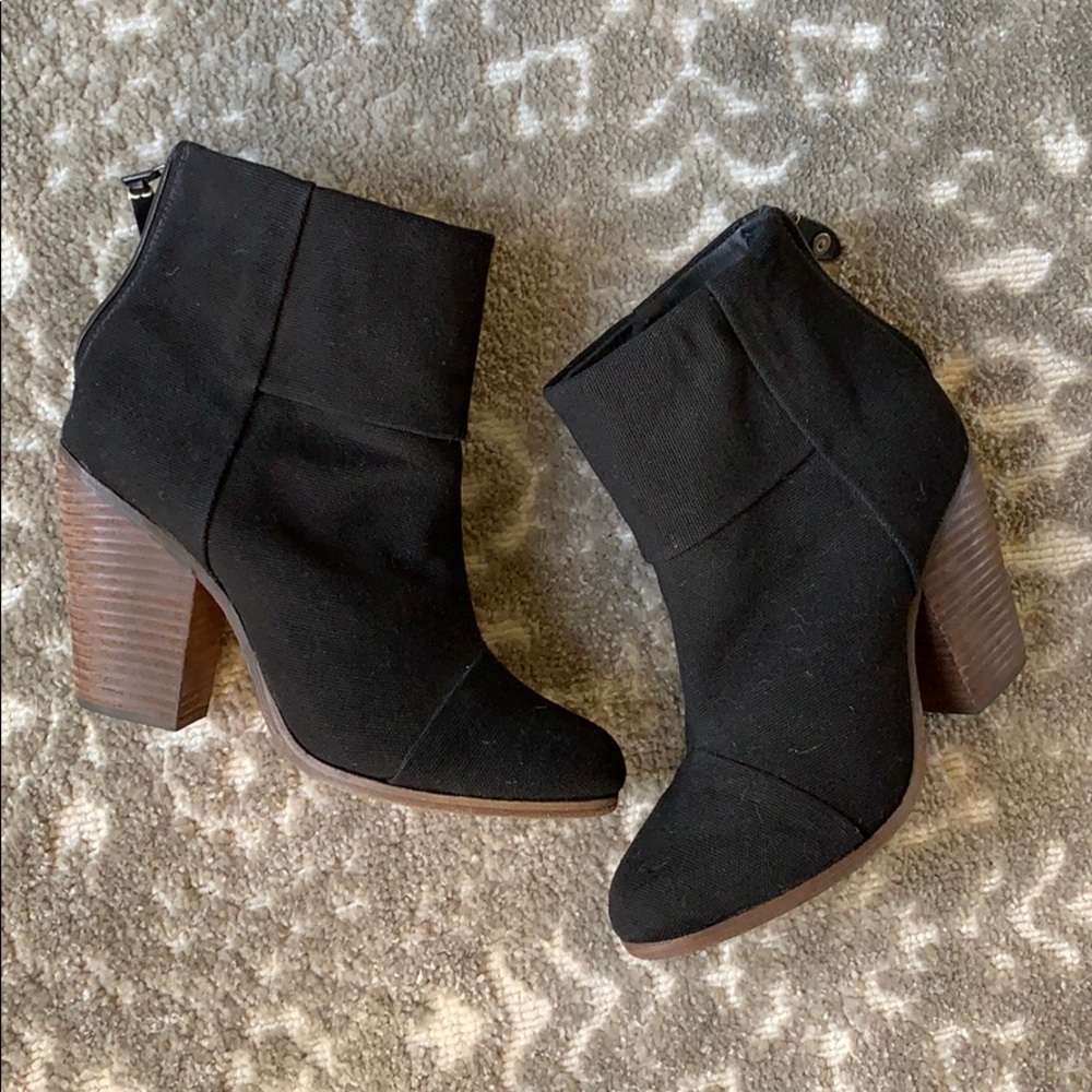 Rag & Bone black canvas Newbury bootie.